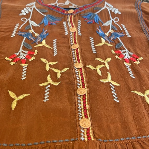 NEW JOHNNY WAS dixie tunic top in almond - Picture 9 of 16